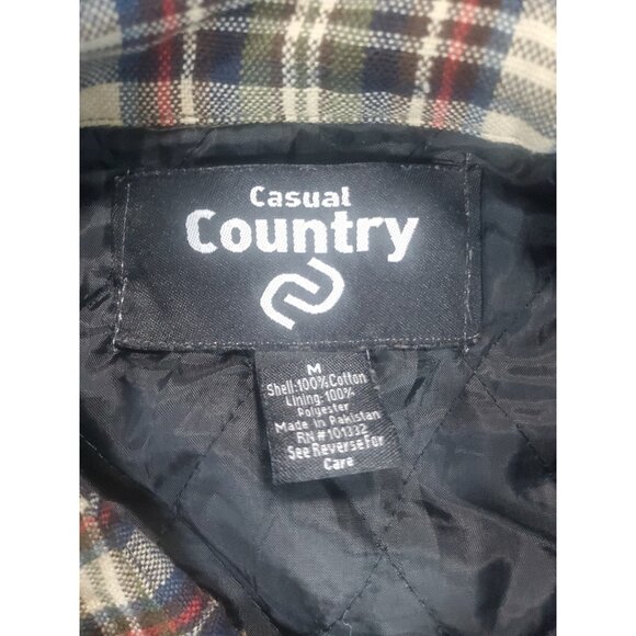 Casual Country Insulated Flannel Button Plaid Men's Size Medium - Picture 3 of 16